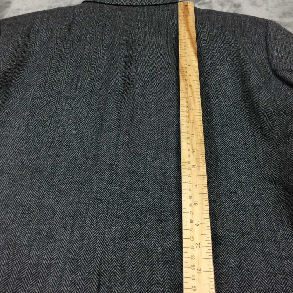 Loro Piana Sport Coat Blazer Mens Wool Cashmere Herringbone Grey 46 S - Picture 11 of 16